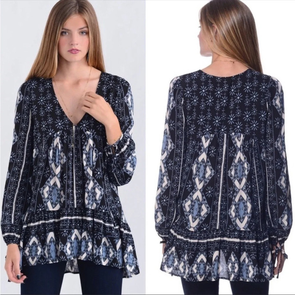 Free People Down by The Bay Tunic Top XS - Picture 1 of 8